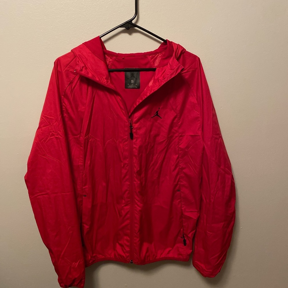 Nike air Jordan red rain jacket